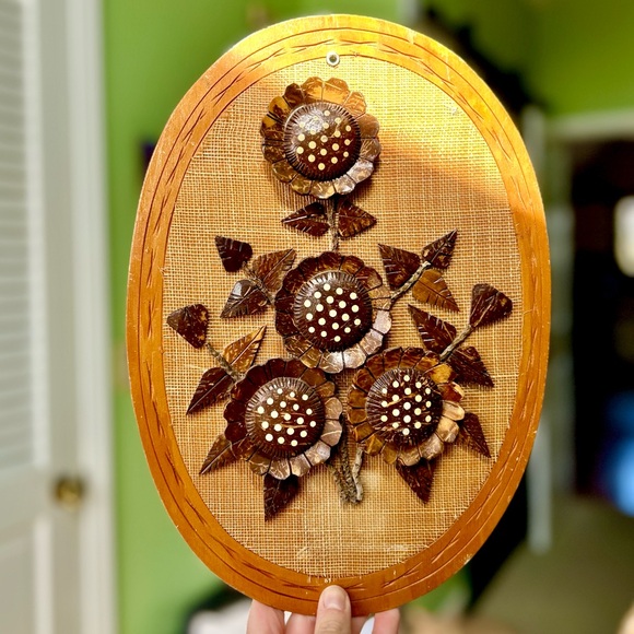 Vintage Rustic Retro Wood Sunflower Flower Spring Summer Cottagecore Wall Art - Picture 2 of 8